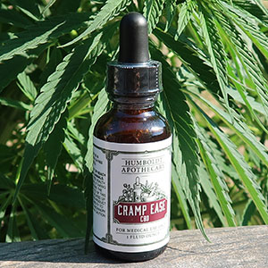 humbolt apothecary cramp ease tincture 125 miligrams CBD 125 miligrams THC